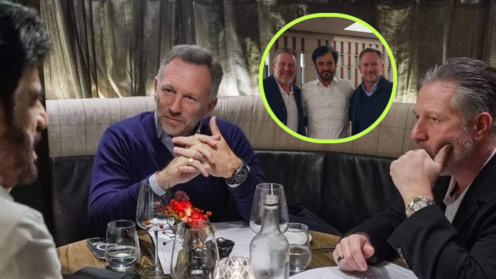 Christian Horner and Zak Brown meet for diplomatic dinner with Mohammed Ben Sulayem
