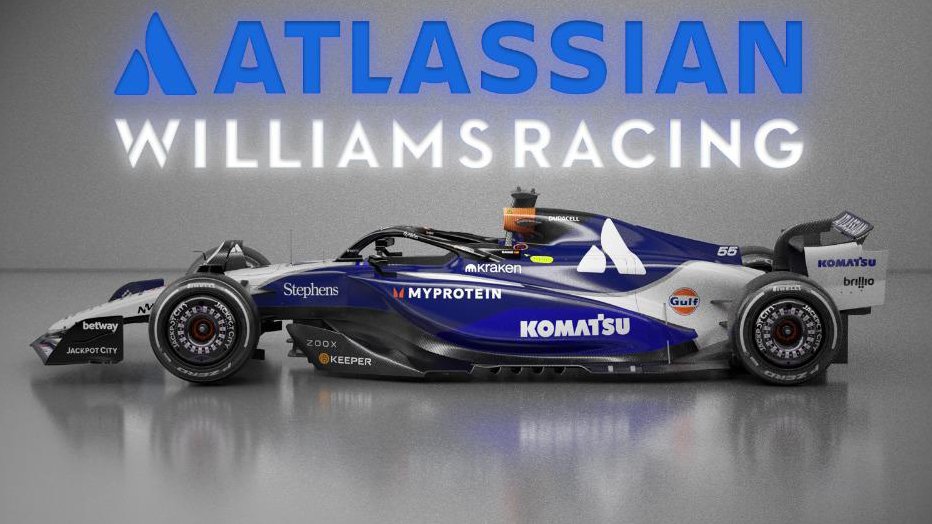 A side on look at Williams' 2002 retro livery for this weekend.