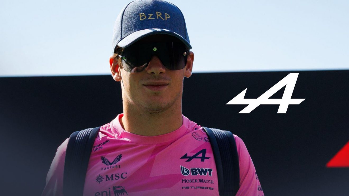 Franco Colapinto alongside the Alpine logo.