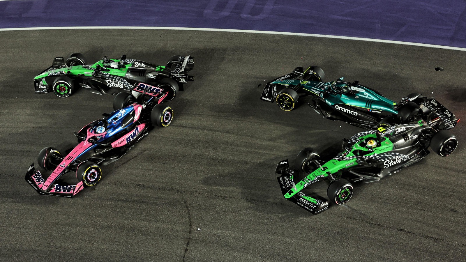 Pierre Gasly blames ‘two guys with not much experience’ after lap one drama in Vegas