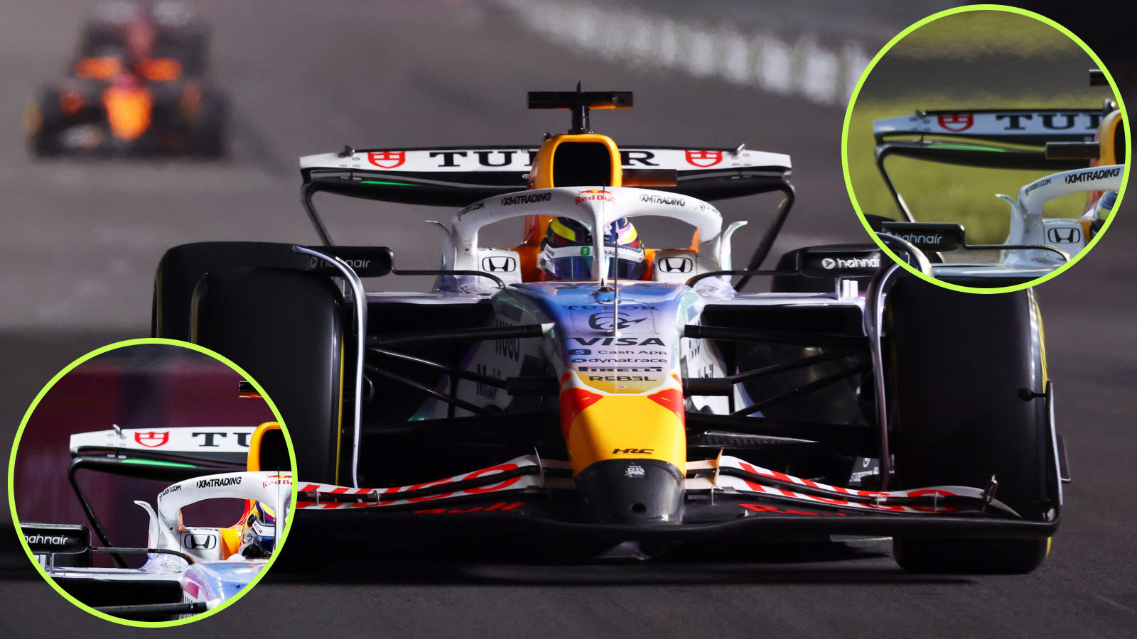 Racing Bulls VCARB02 rear wing comparison