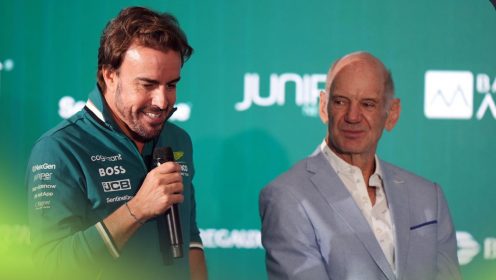 Alonso reacts to huge Adrian Newey change after Aston Martin announcement