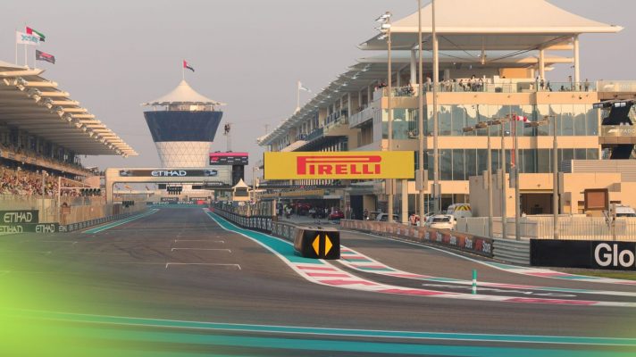 The start/finish straight of the Yas Marina Circuit, home of the Abu Dhabi Grand Prix, pictured in 2024