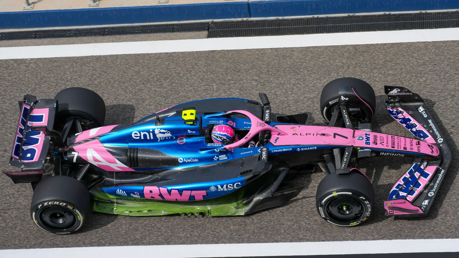 Alpine A525 with flo-viz on the floor