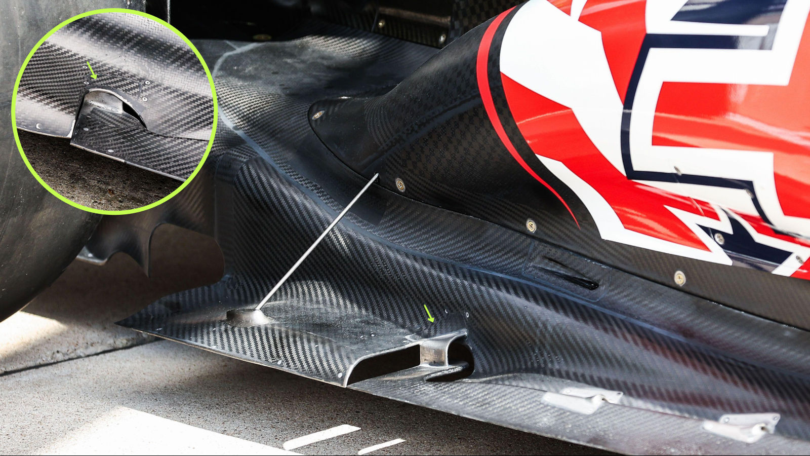 Haas VF-25 edge wing comparison