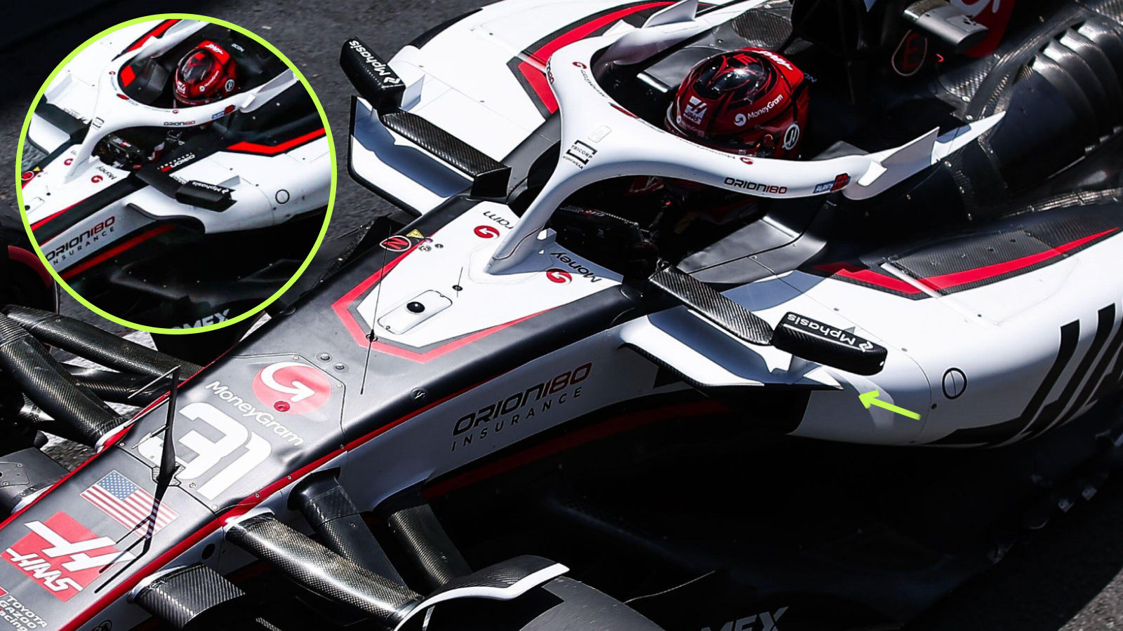 Haas VF-25 sidepod comparison