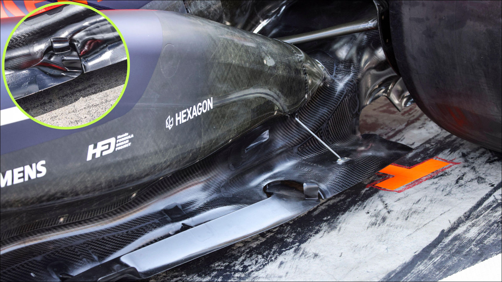 Red Bull RB21 floor comparison