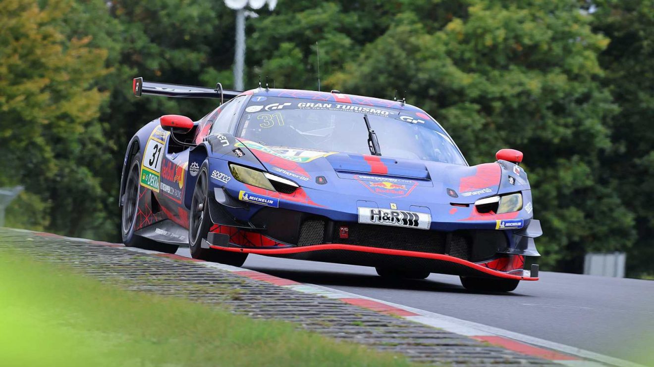 Max Verstappen drives in GT3 at the Nurburgring.