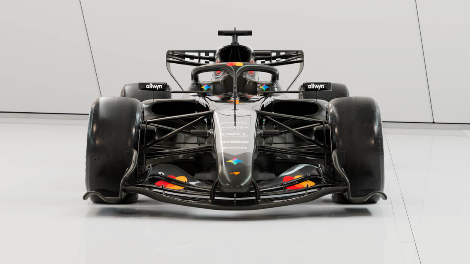 McLaren's black test livery