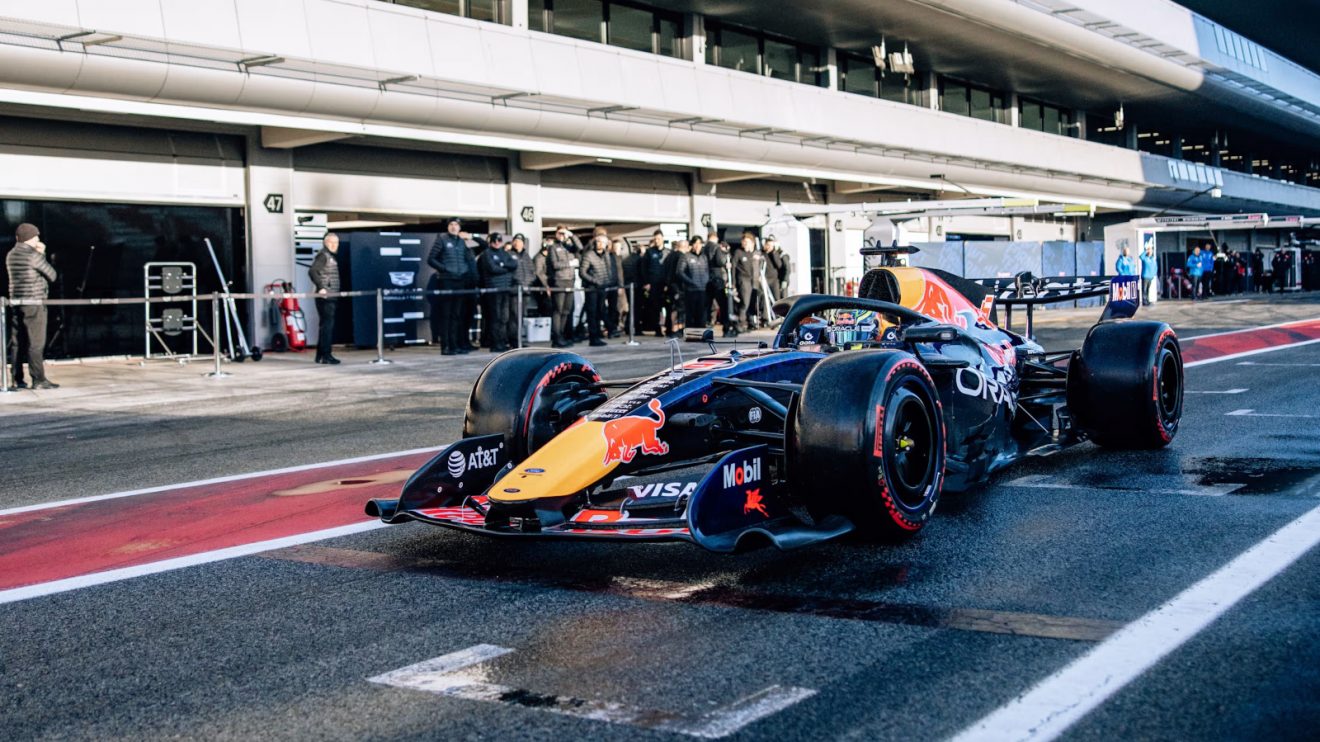 Isack Hadjar in the RB22 at Barcelona