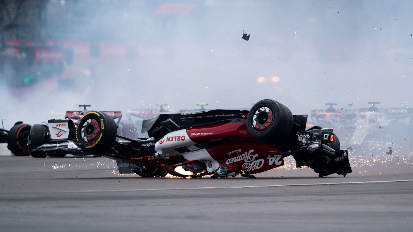 Zhou Guanyu crash Silverstone 2022
