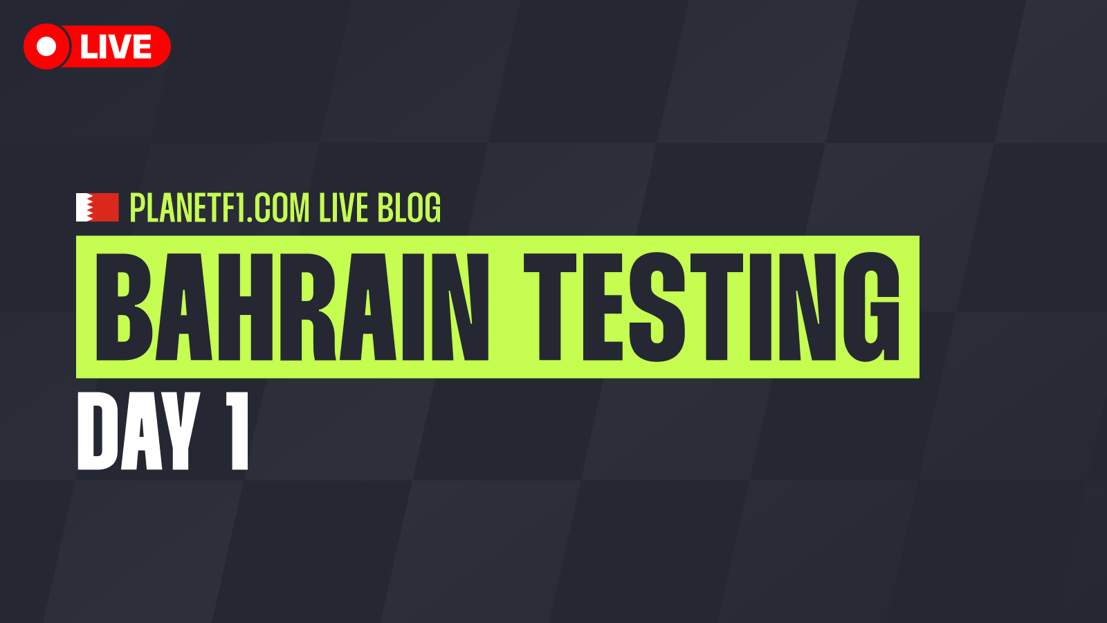 F1 testing live: First day in Bahrain.