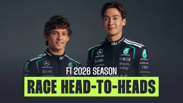 F1 2026 race head-to-head records between teammates.