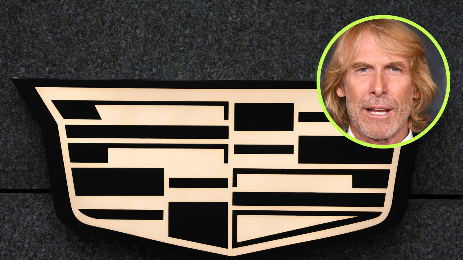 Cadillac logo and Michael Bay