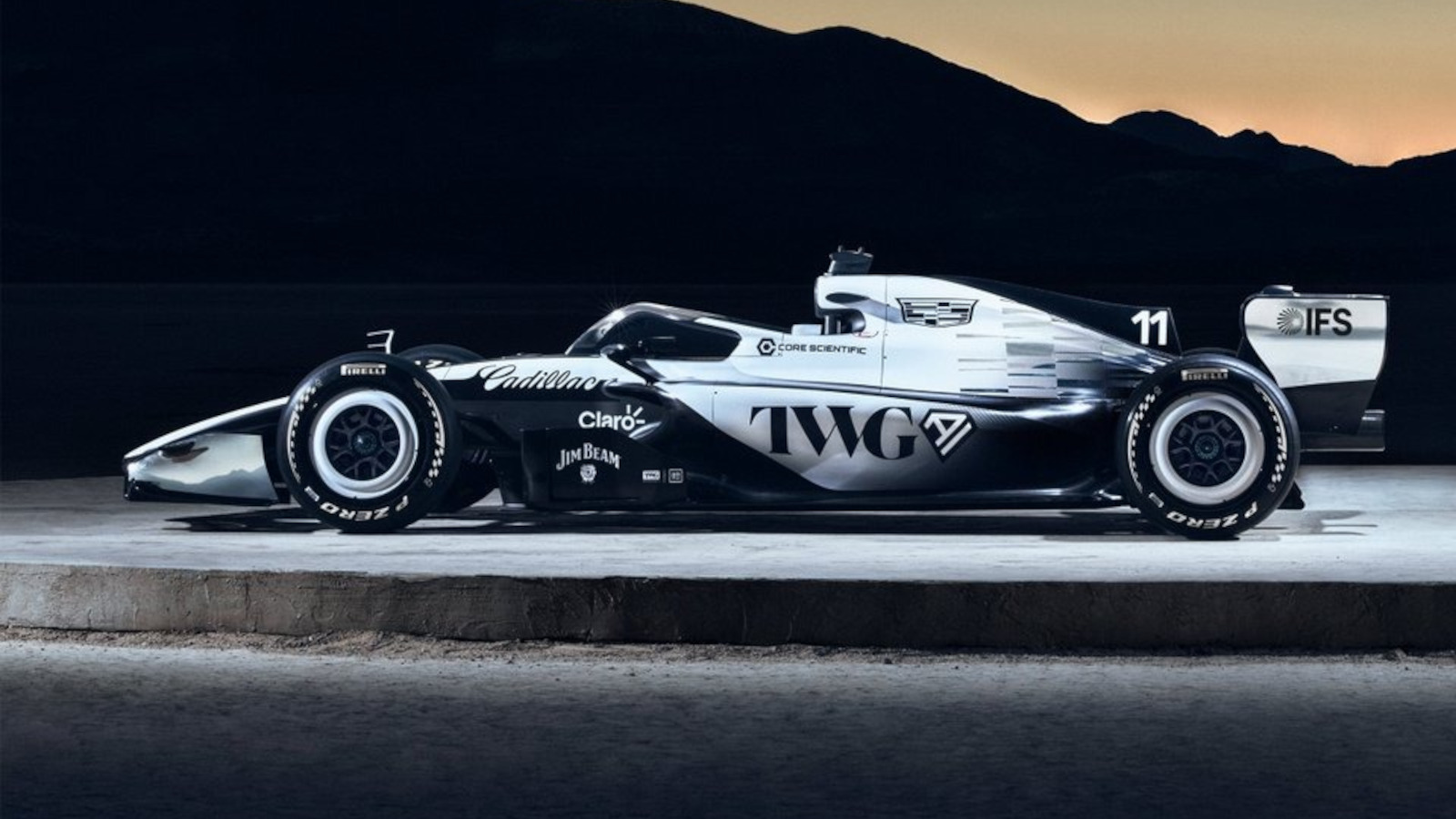 Cadillac unveils its first Formula 1 livery during Super Bowl spectacle