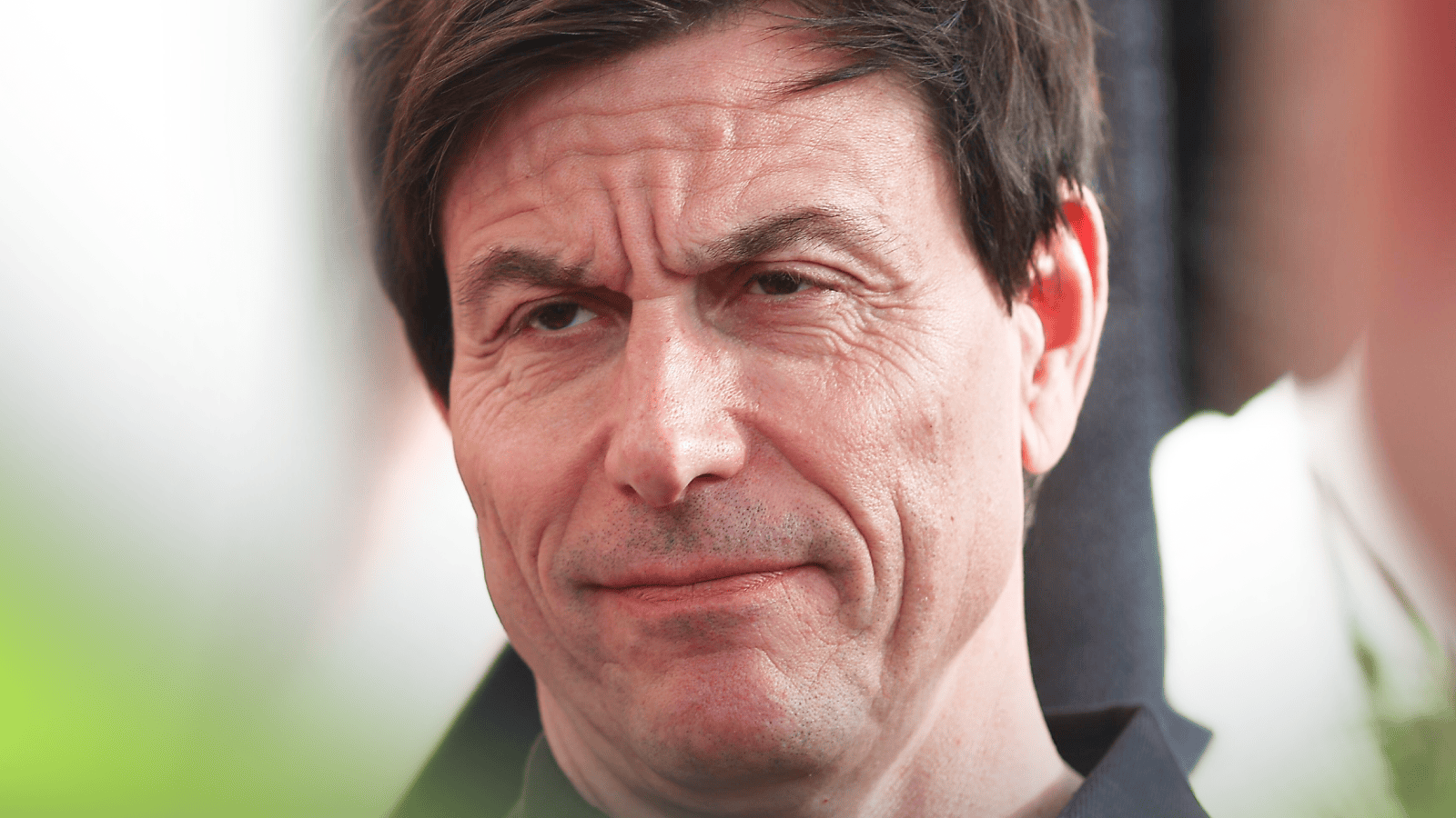 A close-up shot of Toto Wolff in Bahrain