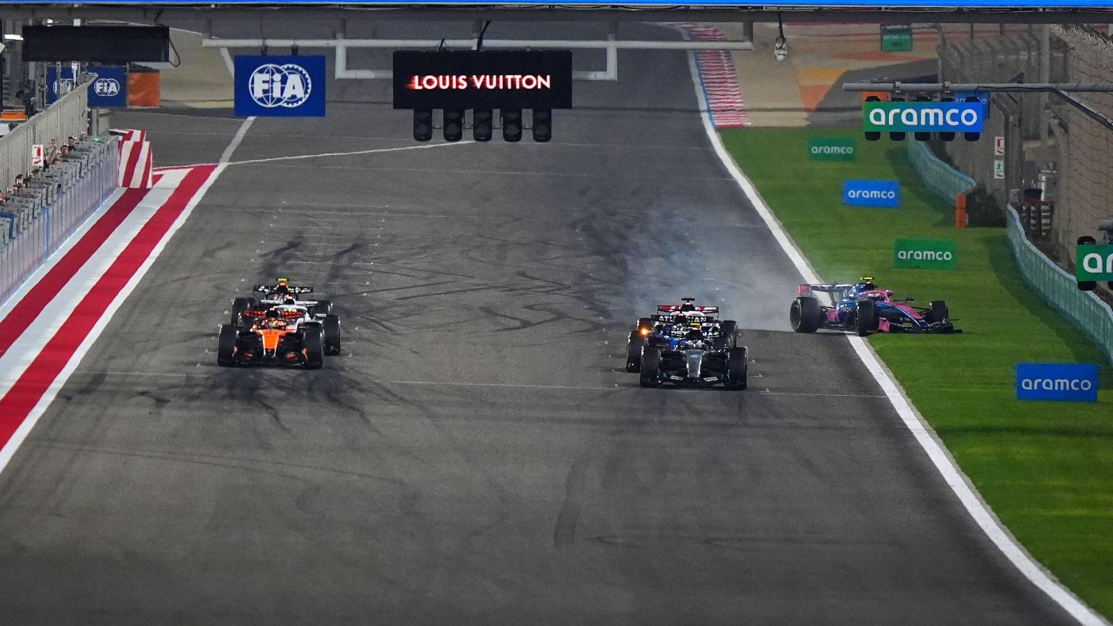 A practice start taking place at 2026 Bahrain testing