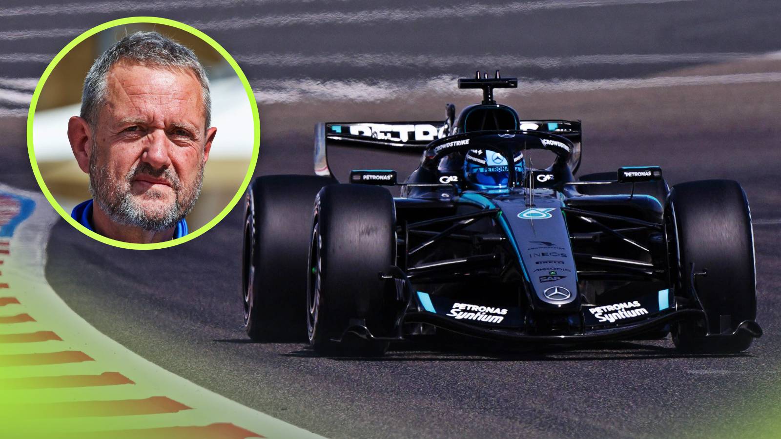 George Russell, Mercedes, 2026 Bahrain pre-season testing.