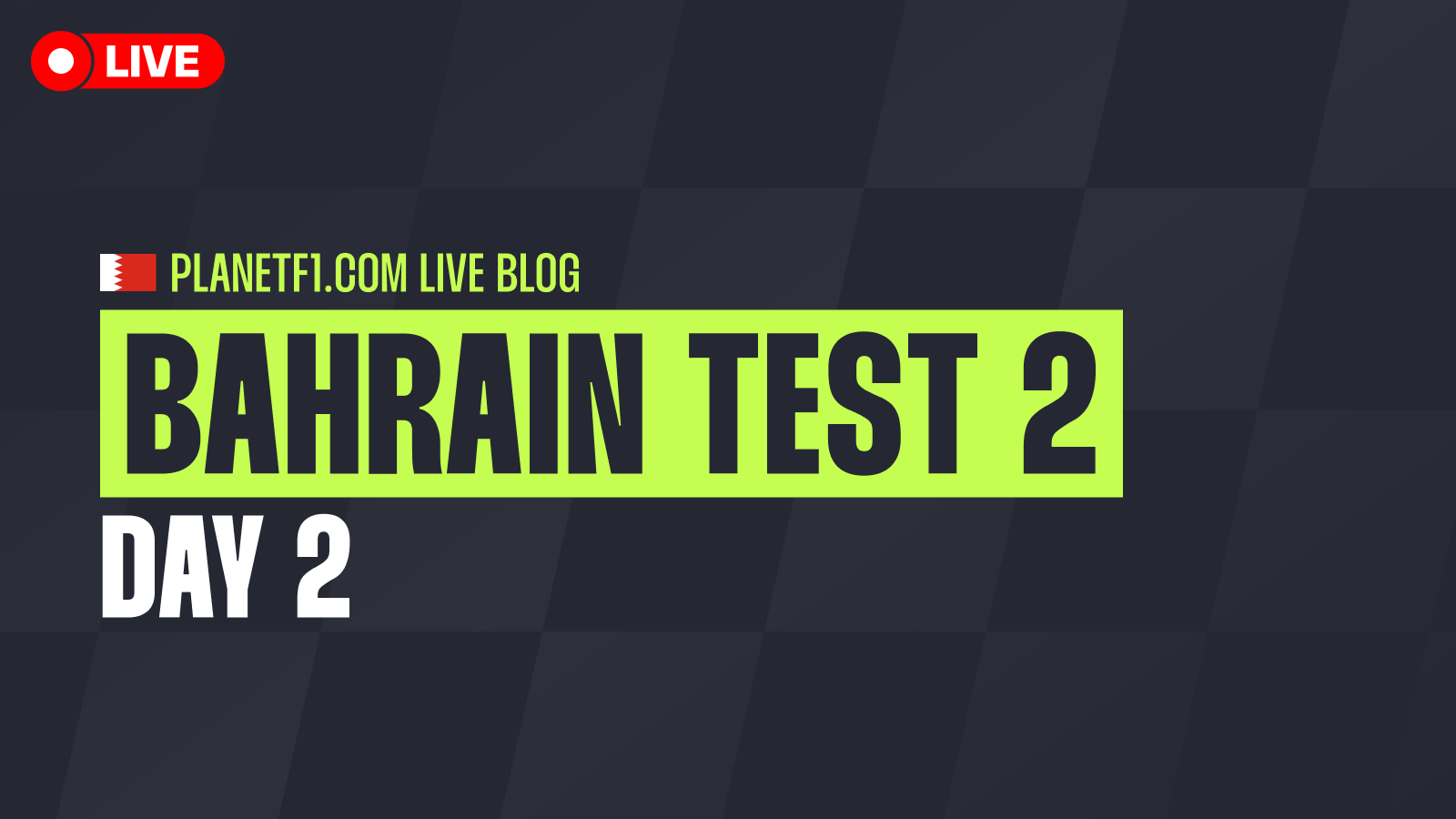 F1 testing day 2 live blog from Bahrain.