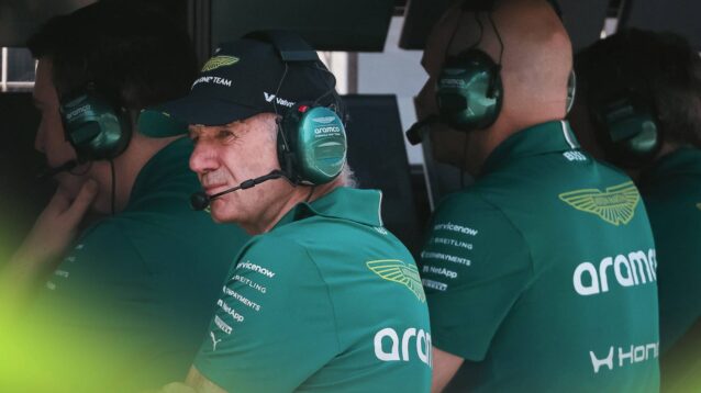 Aston Martin's Adrian Newey during pre-season testing in Bahrain, 2026.