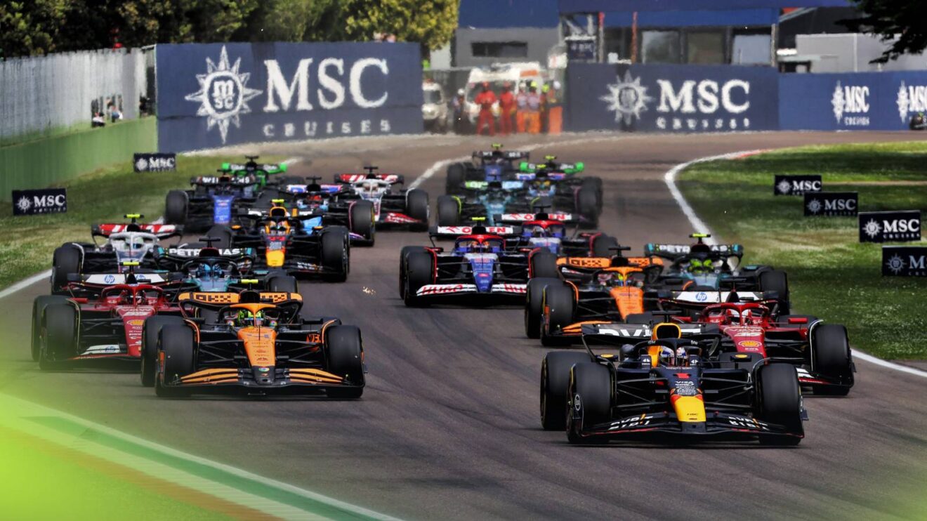 The race start of the 2024 Emilia Romagna Grand Prix.