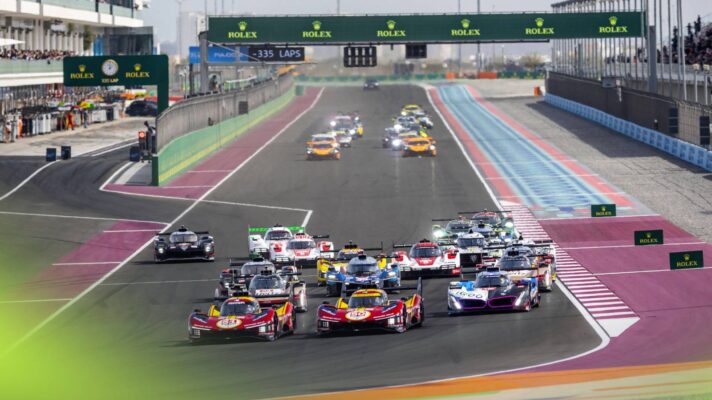 The race start of the 2025 FIA World Endurance Championship round in Qatar.