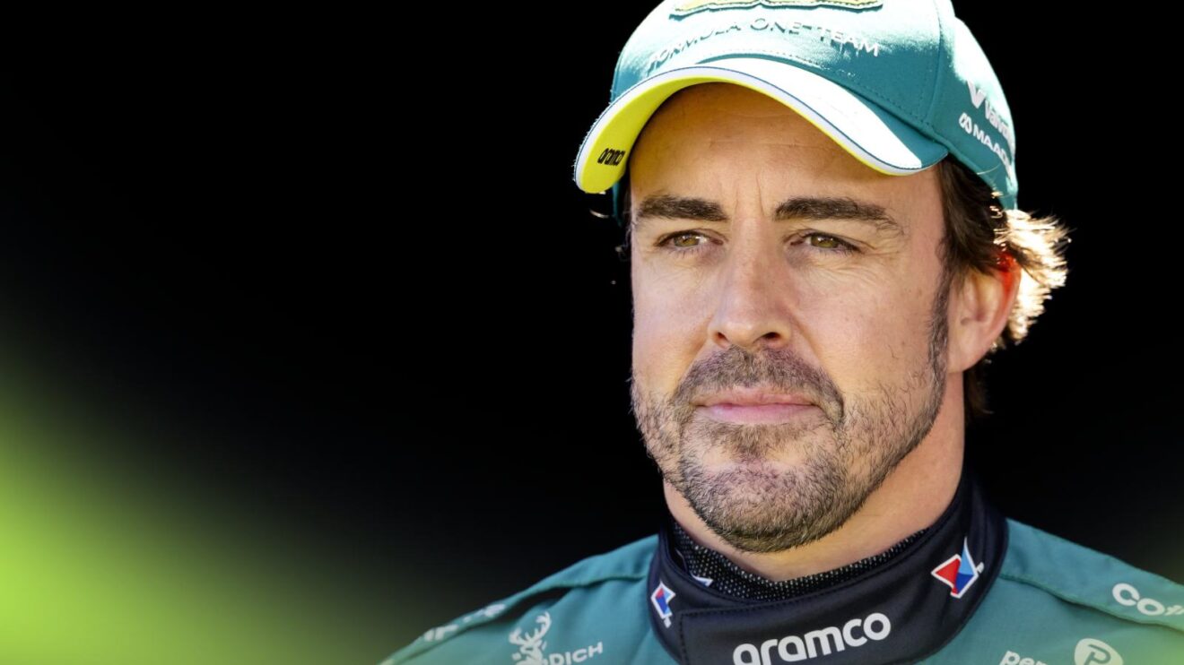 Fernando Alonso in the paddock in Melbourne.