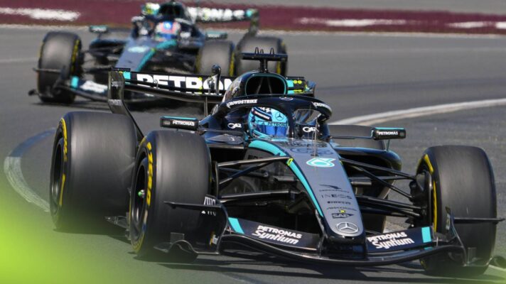 Mercedes' George Russell at the 2026 Australian Grand Prix.