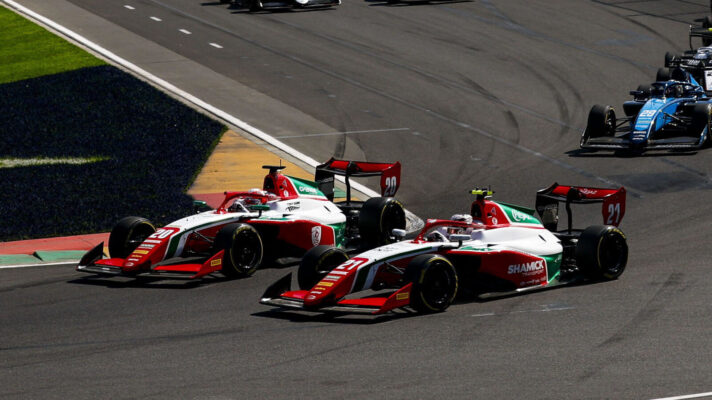 James Wharton and Louie Sharp crashed in the F3 Sprint