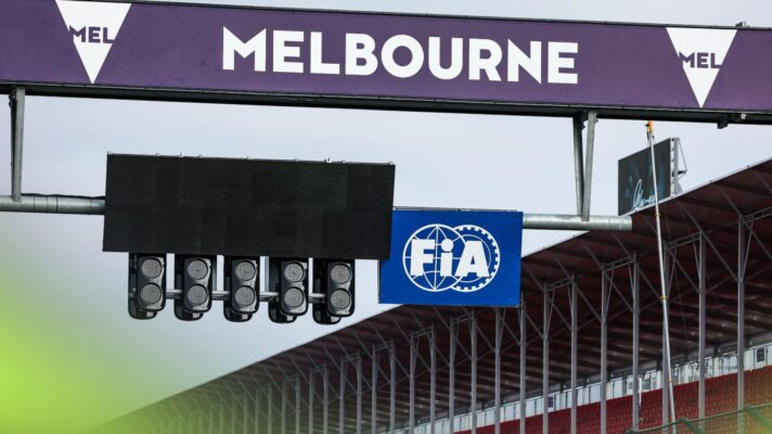 The Melbourne sign displayed at Albert Park during the 2026 Australian Grand Prix