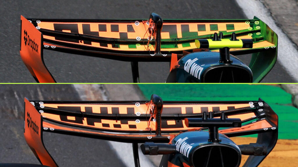 McLaren MCL40 rear wing and floor changes uncovered ahead of Australian GP