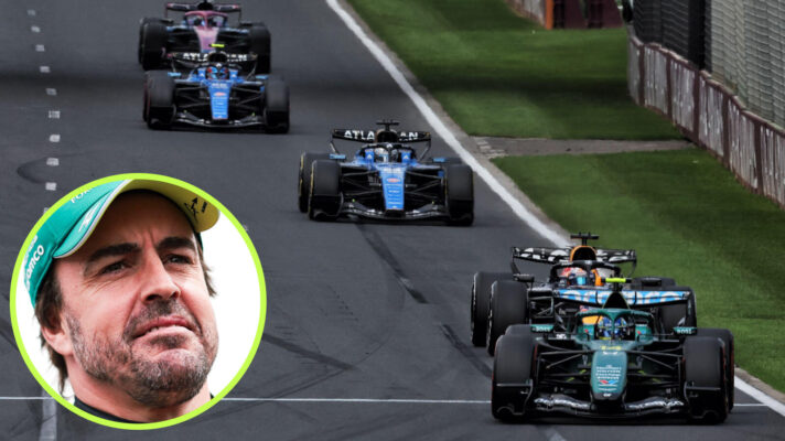 Fernando Alonso was up to P10 at the start in Melbourne