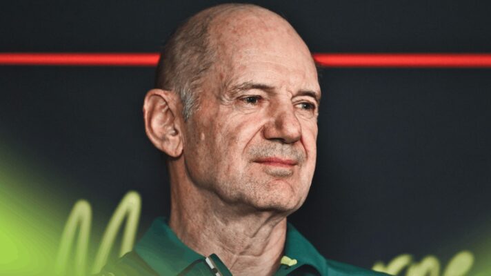 Adrian Newey looks on in a press conference