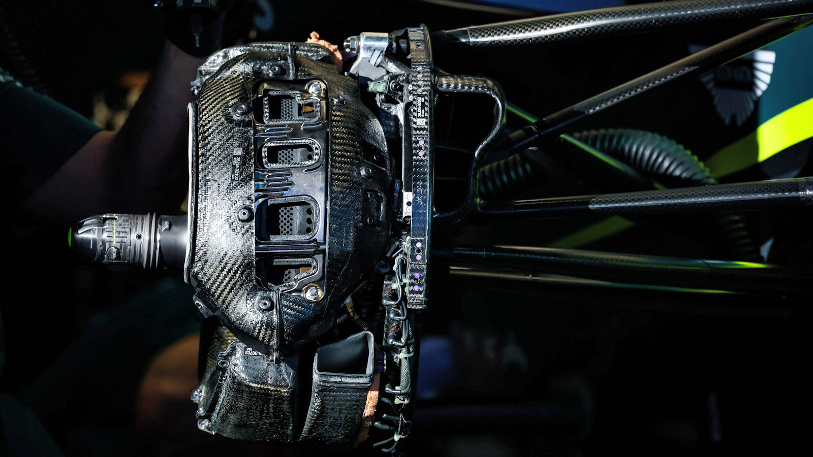 Aston Martin AMR26 front brake duct internal layout