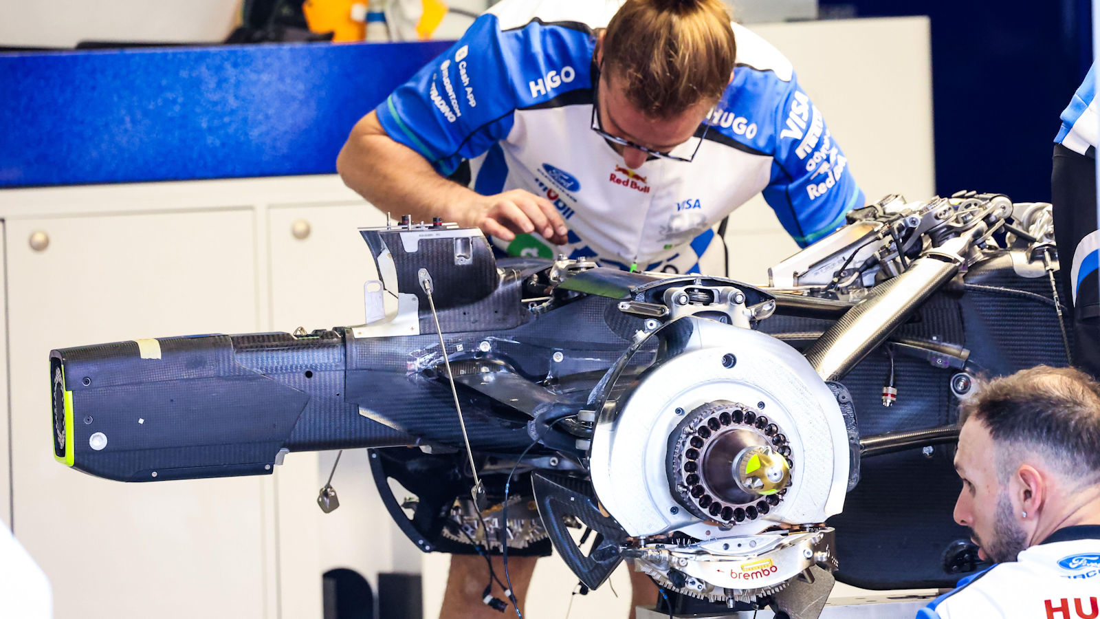 Racing Bulls VCARB03 rear suspension, brakes and crash structure