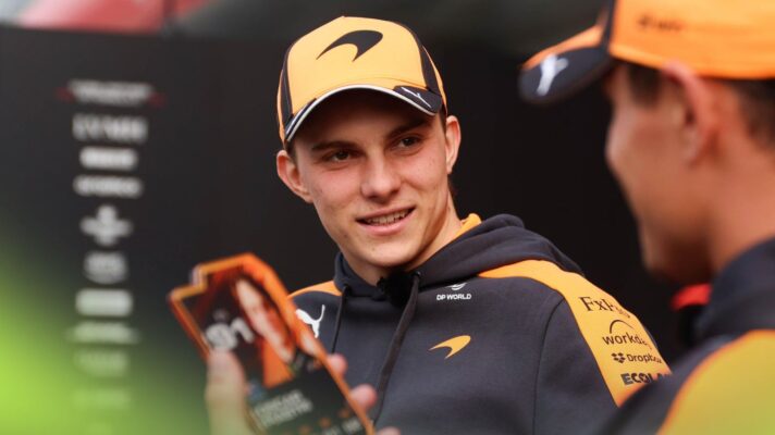 McLaren driver Oscar Piastri in the paddock in Shanghai.