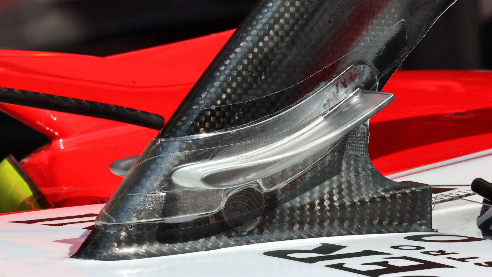 Ferrari SF-26 halo pillar winglet