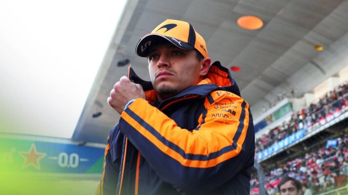 Lando Norris on the grid before the Chinese GP Sprint.