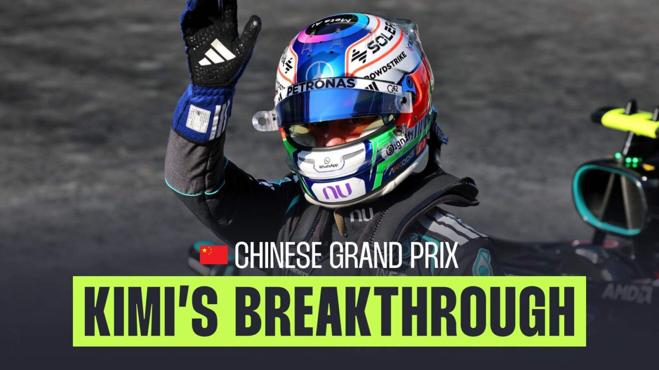 Kimi Antonelli took a Grand Prix pole for the first time in his career in China.