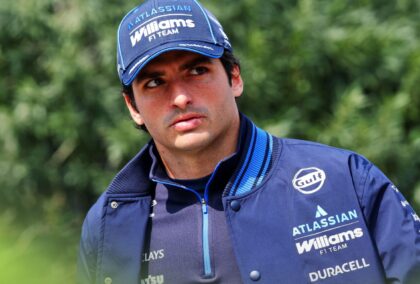 Carlos Sainz reacts after Bahrain and Saudi Arabian GPs cancelled amid regional conflict