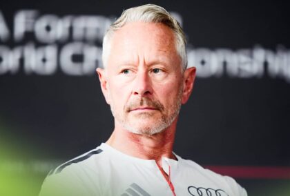 Jonathan Wheatley looks on during a press conference