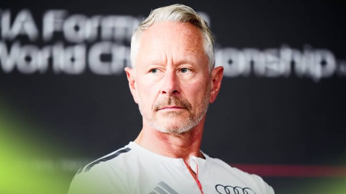 Jonathan Wheatley looks on during a press conference