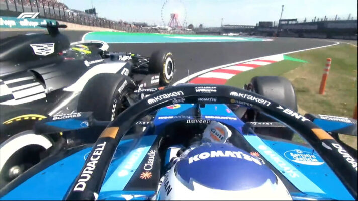 Alex Albon v Sergio Perez in Suzuka FP1