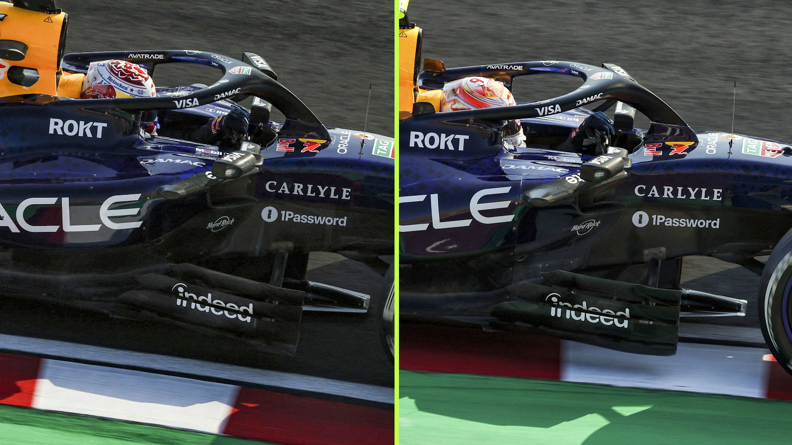 Red Bull RB22 sidepod inlet comparison