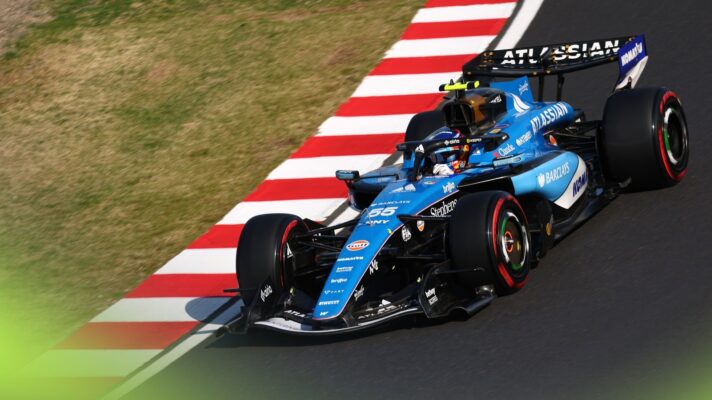 Carlos Sainz on track in his Williams at Suzuka during the Japanese GP.