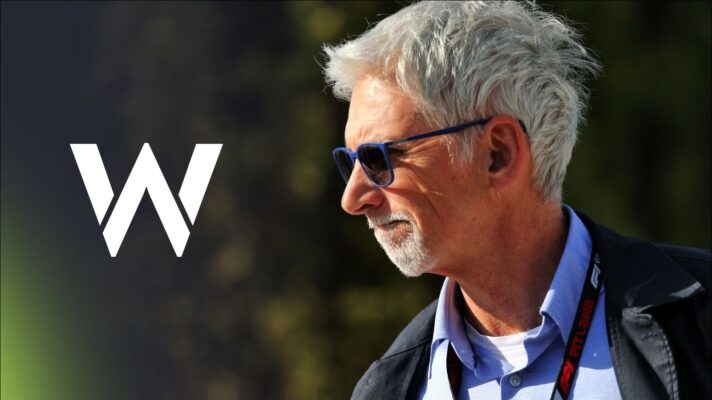 Damon Hill pictured at the 2026 Japanese Grand Prix, looking towards where a Williams logo appears on the left
