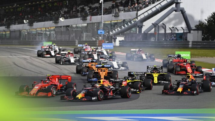 The race start of the 2020 Eifel Grand Prix.