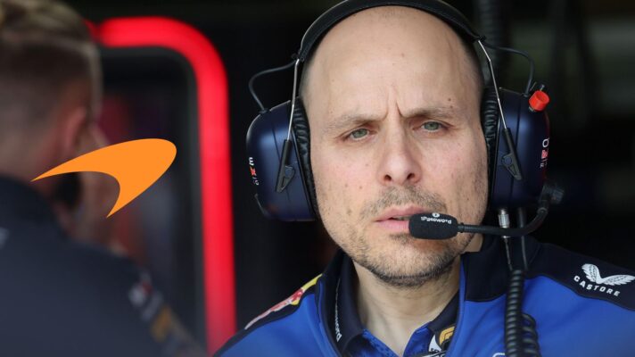 Gianpiero Lambiase pictured in the Red Bull garage at the 2026 Australian Grand Prix