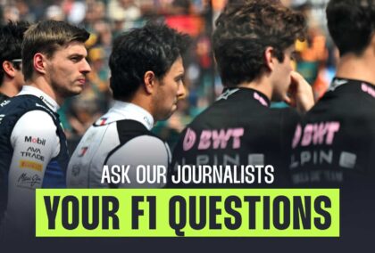 F1 drivers stood on the grid prior to the Australian Grand Prix.