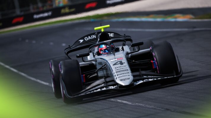 Colton Herta at the wheel of a Formula 2 car over the Australian Grand Prix weekend.